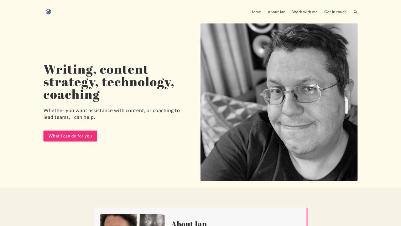 Screenshot of ianbetteridge.com