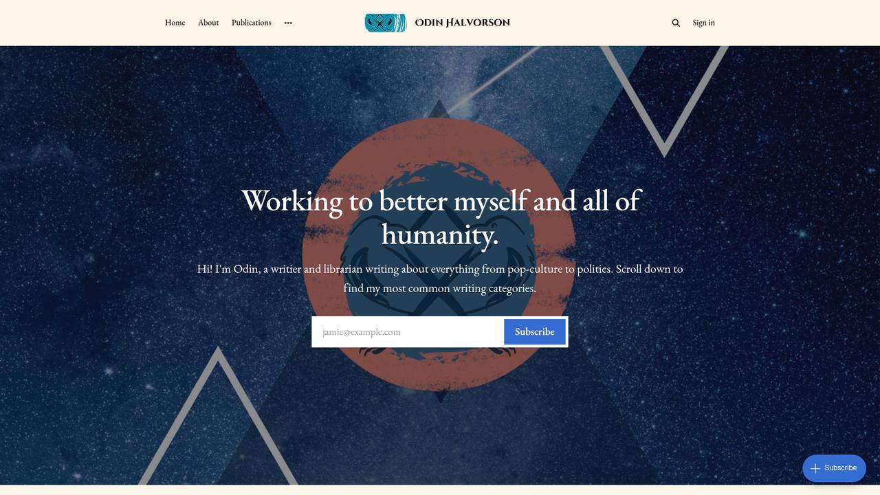 Screenshot of odinhalvorson.com